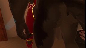 Juno Gets Strap On Femboy VR Threesome Destroyed