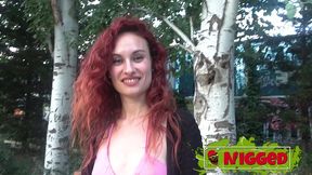 first time. redhead exhibitionist ariel ortiz discovers interracial sex on nigged