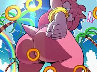 Amy's wench slaps her corpulent, fleshy, moist booty