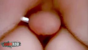 Watch Sara May in stockings get her pussy drilled by Terry Kemaco in bed