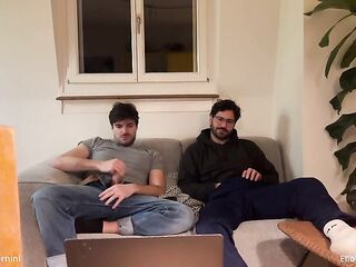 Straight Friend Helps Gay Bro Jerking off