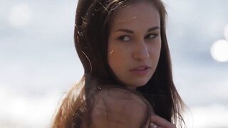 "Demi-Fray's Sensuous Small Boobs Showcase In Slow Motion" or "Sexy Petite Goddess Demi Fry Shows Off Her Body And Teases You With A Flash Of Nudity
