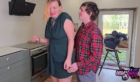visit from my big ass stepmother in fishnets