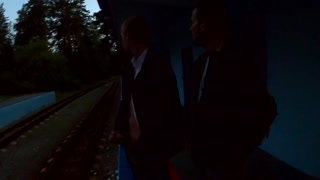 blowjob and masturbation at the station