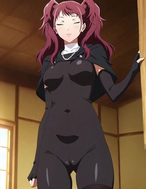 Curvy red pro gets it on in anime-style ecchi action