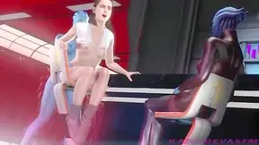 Rey gets rough public anal from alien Liara T'soni