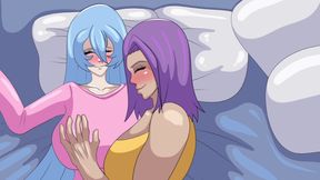 Sexy Shemale Mia Cum on Her Slutty Cheating Wife Busty Body and Big Milf Tits
