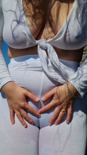 Water Play Makes Pawg's Clothes See Through in Public! | British OnlyFans @Bambi_Boo3838