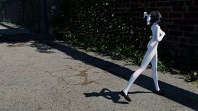 Sexy Teen Dances Barefoot &mdash;  Elastic Butt&#x1F351; &mdash;  Tits Out &mdash;  Outdoor Flirtatious Dance