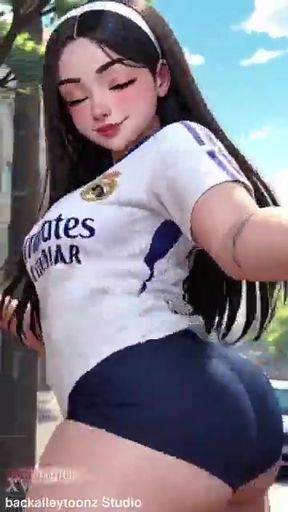Short shorts show off big booty during World Cup celebration
