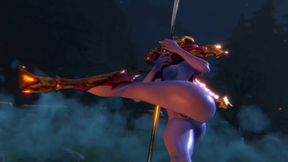 3D Shyvana Lol Pole Dabcing