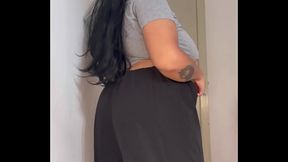 BBW farting and burping on baggy pants until you cum