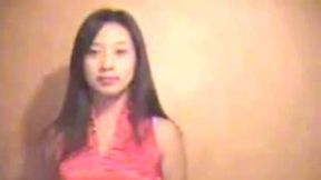 My buddy tapes a slutty Asian escort girl and the way she stripteases