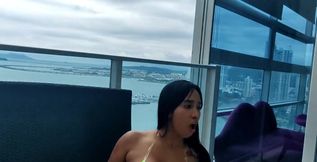 I masturbate in front of all my neighbors watching on the balcony. I love getting nasty!