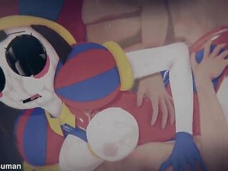 [FORTNITE x TADC] - POMNI "TRAPPED IN THE LOOP": Bound Up Digital Gal & Hardcore POV Spitroast (4K/60FPS) - (Isekai Pierrot Wakarasase)