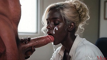 I broke the character of this arrogant black bitch, making her swallow my cum after a hardcore fuck from behind [AI]