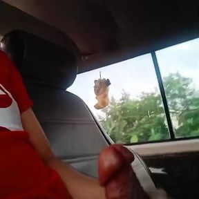 Cumshot in a Taxi