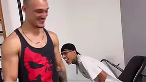 Twink goes for a private lesson, ends up getting a tasty Latina box
