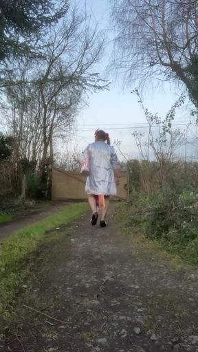 In an outfit with a little nightie and a negligee for an evening