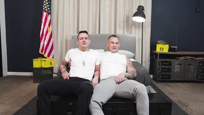 Beefcake Soldier Flip Fucks Tatted Hunk Guido - Brock Kniles - ActiveDuty