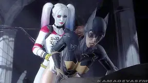 Harley Quinn Takes Charge in Wild Futanari Showdown with Batgirl