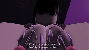 Rich dude bribes Asian girl for a fuck in Roblox Rule34 animation